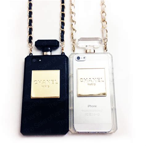 chanel bottle mobile case|Chanel iphone case with chain.